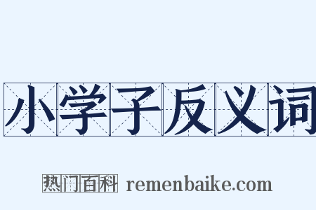 小学子反义词是什么意思的图片